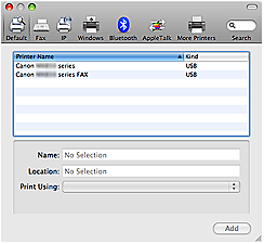 the Printer with Mac X 10.5