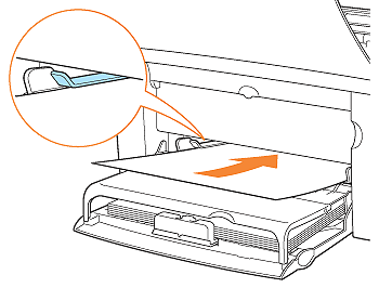 Loading Paper in the Manual Feed Tray