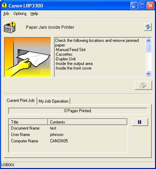 removing jammed paper from canon printer