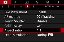 canon 5d mark iv aspect ratio