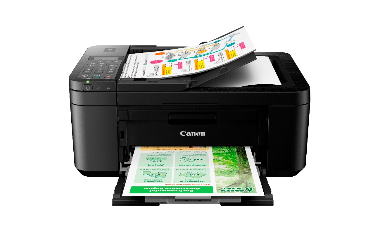 Canon New PIXMA TR4670 Compact All-In-One Printer High Yield and Low-Cost Printing to Benefit Students and Small Offices